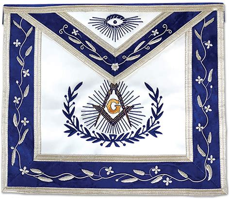 Master Mason With Embroidered Border Masonic Lambskin Etsy