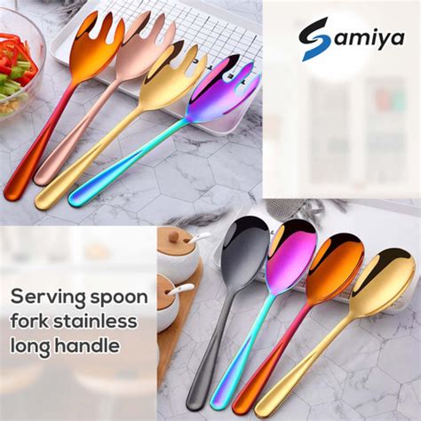 Jual Serving Spoon Fork Set Stainless Sendok Garpu Saji Lauk Pauk