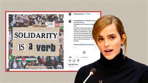 Emma Watsons Pro Palestine Post Ire Israel Officials