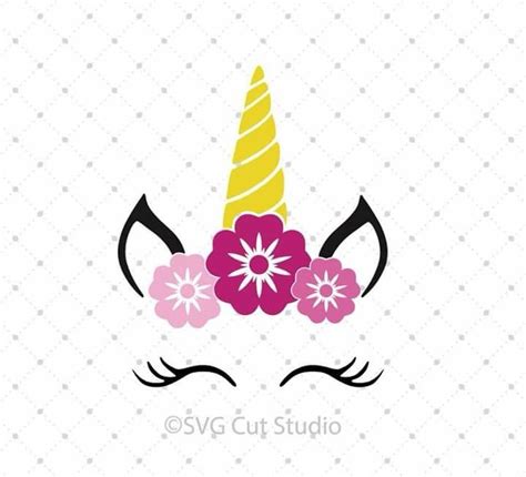 Unicorn Svg File Unicorn Svg Unicorn Face Flower Svg Files