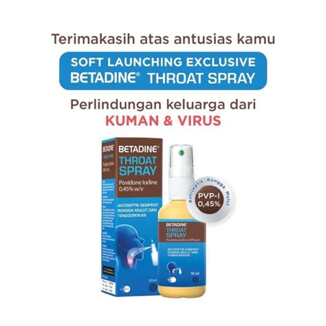 Betadine Throat Spray Obat Semprot Tenggorokan 50ml Lazada Indonesia