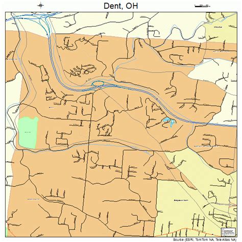 Dent Ohio Street Map 3921742