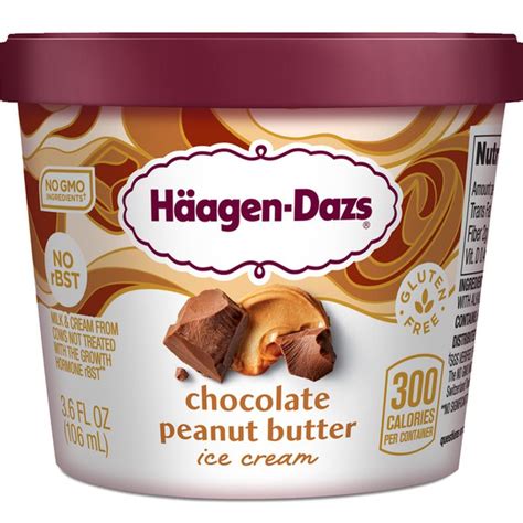 Haagen Dazs Chocolate Peanut Butter Ice Cream 36 Oz Instacart