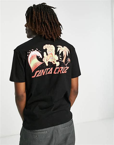 Santa Cruz Beach Bum Hand T Shirt In Black Asos