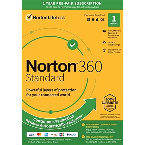 Antivirus Norton Standard Dispositivo Di Scarico