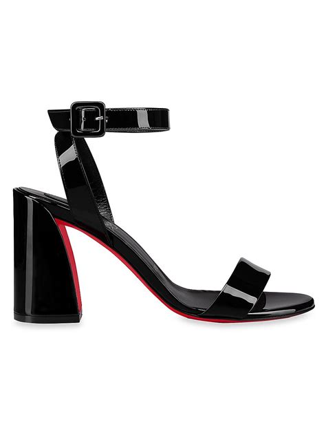 Christian Louboutin Miss Sabina Mm Patent Leather Sandals Black