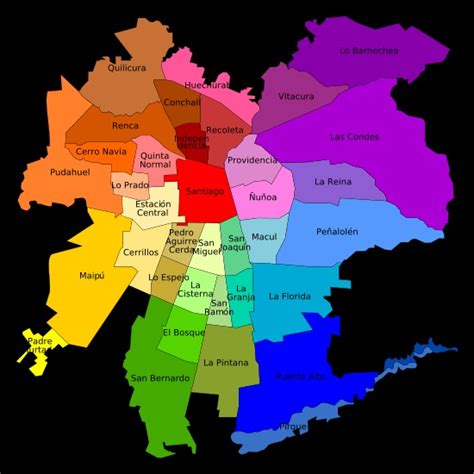 Mapa Region Metropolitana Y Sus Comunas