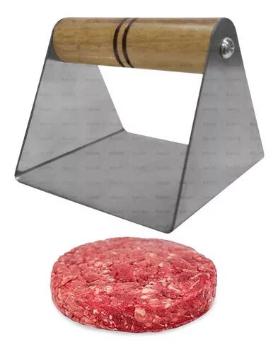 Prensa Gourmet Profesional Para Carne Smash Burguer Inox De 1 Mm Color