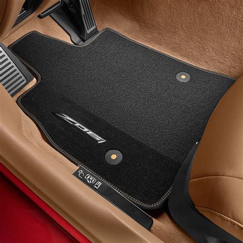 C Corvette Z Floor Mats Premium Carpet Black Natural