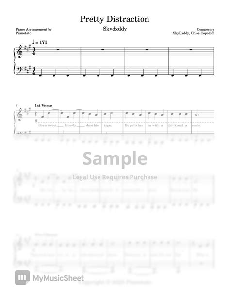 Skydxddy Pretty Distraction Sheets By Pianotato
