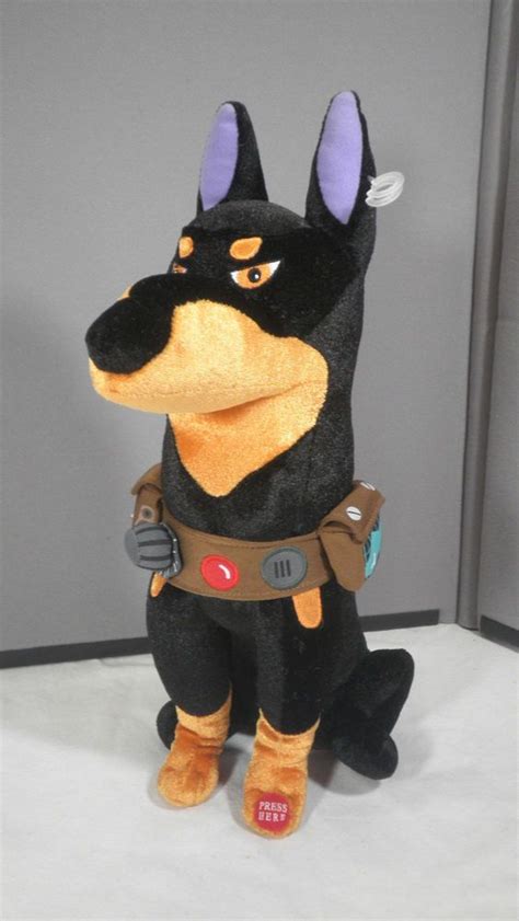 Disney Pixar Talking Alpha Doberman Dog Plush From Movie Up