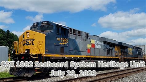 Csx Seaboard System Heritage Unit On I Youtube