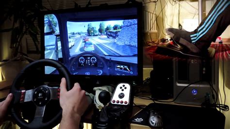 Euro Truck Simulator 2 With G27 Steering Wheel And Feet Clutch Camera