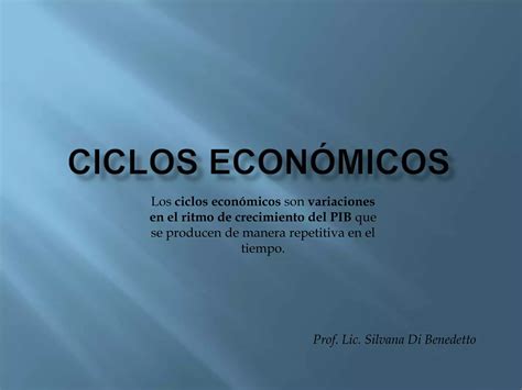 Ciclos económicos PPT