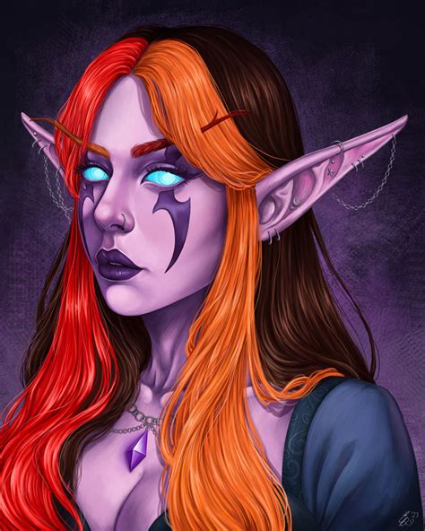 Artstation Night Elf Self Portrait