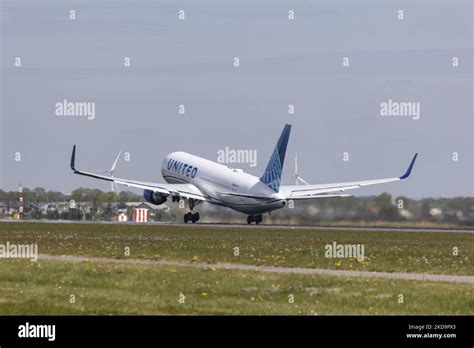 United Airlines Boeing 767 300 Aircraft As Seen Departing From