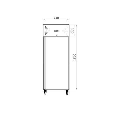 AFI Armoire réfrigérée positive 2C 8C 650L INOX 1 PORTE PLEINE