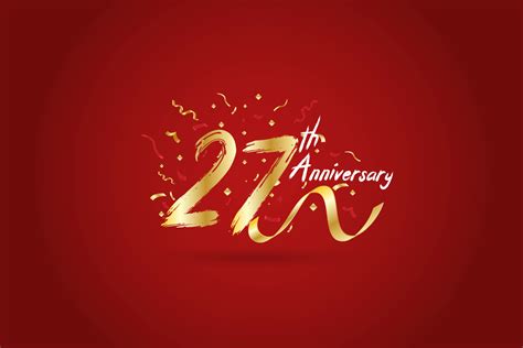 27th Anniversary Celebration Backgroun Graphic by Dender Studio · Creative Fabrica