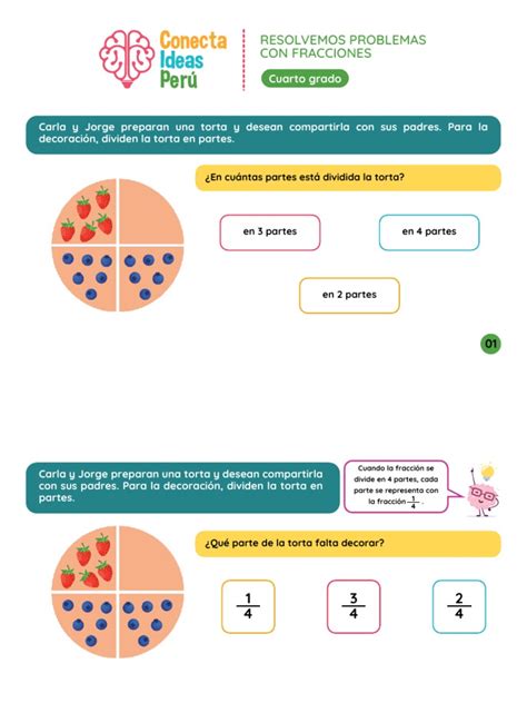 6e Conectaideas Resolvemos Problemas Con Fracciones Ficha Pdf Ensalada Cocinando