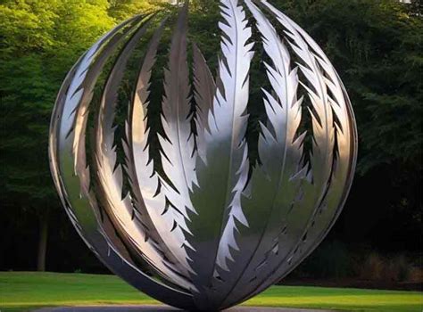 Six Trendsetting Large Metal Garden Sphere Sculptures