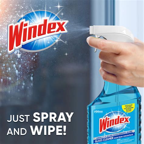 Windex Glass Cleaner Concentrate Two 2 9 Ounce Concentrated Refill Bottles