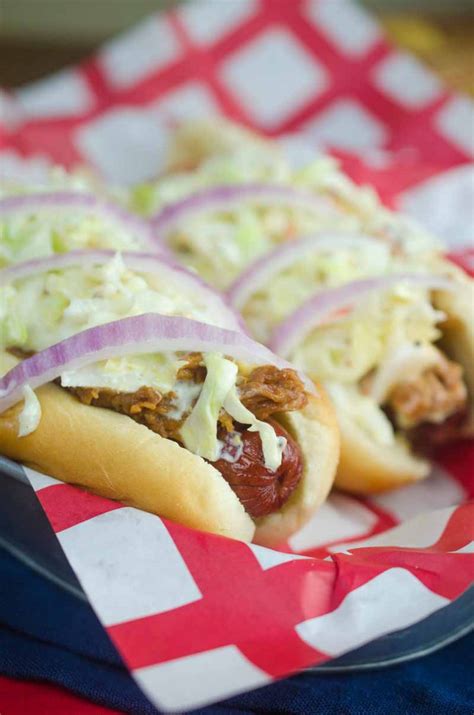 Pulled Pork Hot Dogs Recipe Lifes Ambrosia