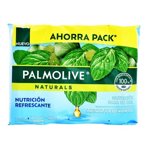 Jabon de Baño Palmolive Naturals Sensación Humectante Menta y Eucalipto