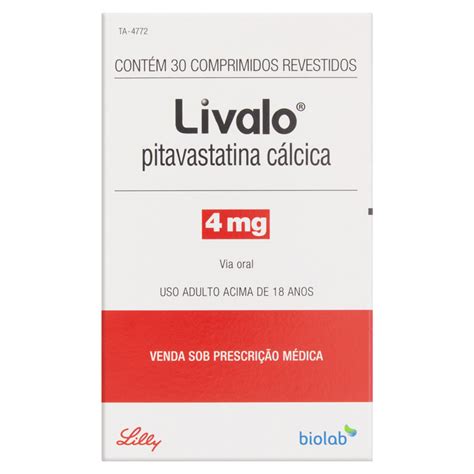 Livalo 4mg Biolab 30 Comprimidos Revestidos