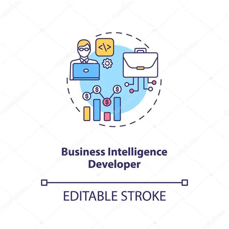 Icono De Concepto De Business Intelligence Developer Creaci N De