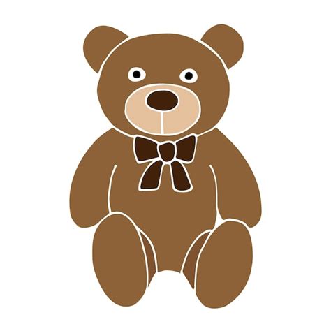 Premium Vector Vector Colored Hand Drawn Teddy Bear Toy