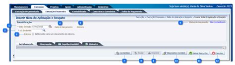 Inserir Nota De Aplica O E Resgate Wiki Siafe Ce