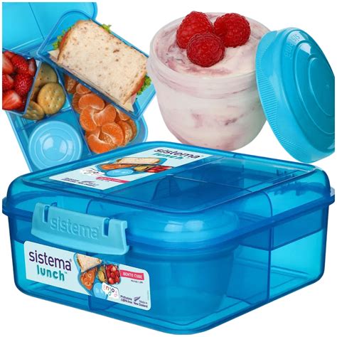 LUNCH BOX ŚNIADANIÓWKA SISTEMA POJEMNIK BOX BENTO 1250ml Z PRZEGRÓDKAMI