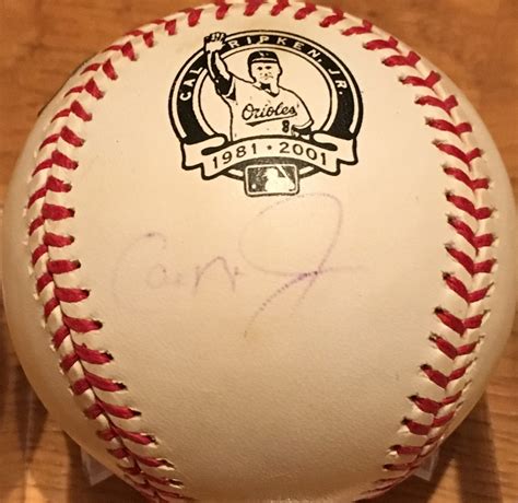 Cal Ripken Autographed Mlb Retirement Baseball Faded