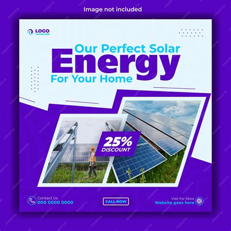 Premium Vector | Solar Energy Social Media Poster Template Design
