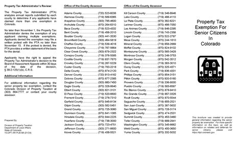 Senior Property Tax Exemptions - El Paso County Assessor