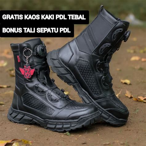 SEPATU PDL TALI PUTAR SARANG TAWON LIBRA MERK APIK BAHAN KULIT SAPI