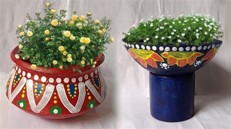 Diy Planter Ideas Using Clay Pot Home Decor Ideas Using Old Matka