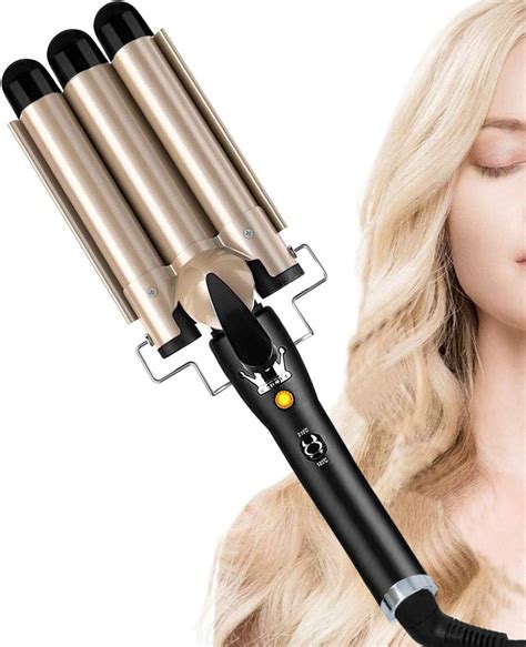 Hair Curler 3 Barrels Wand Hair Waver Curling Iron For Long Or Short