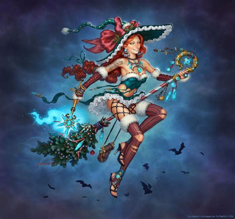 Christmas Witches Yuri Wolkovich Beautiful Witch Witch Art Witch