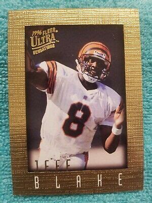 Fleer Ultra Sensations Jeff Blake Cincinnati Bengals Ebay