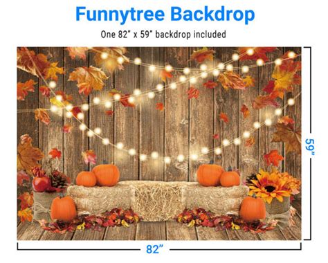 Getuscart Funnytree X Ft Fall Pumpkin Photography Backdrop Autumn