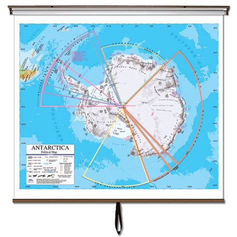 Antarctica Political Wall Map By Graphiogre Riset