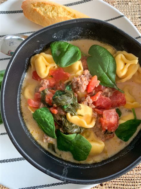 Sausage Spinach Tortellini Soup With Cream Cheese The Ted Gabber