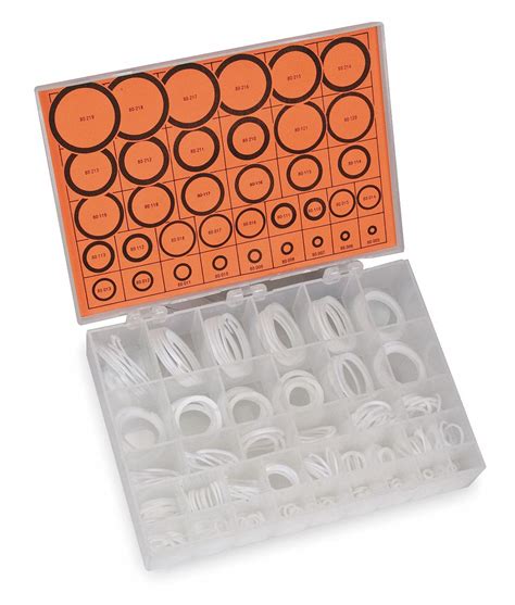 GRAINGER APPROVED Backup Ring Assortment SAE PTFE 325 Pieces 36