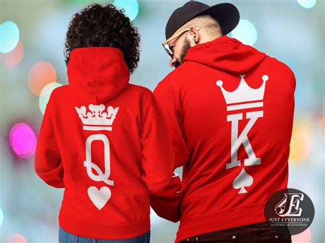 King And Queen King Queen Hoodies Couple Hoodies King Queen Etsy Canada