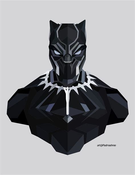 Black panther, Digital art, Adobe illustrator : r/fanart