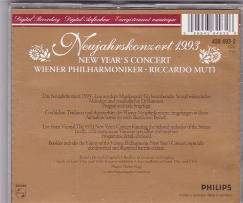 Wiener Philharmoniker Riccardo Muti Neujahrskonzert Ebay