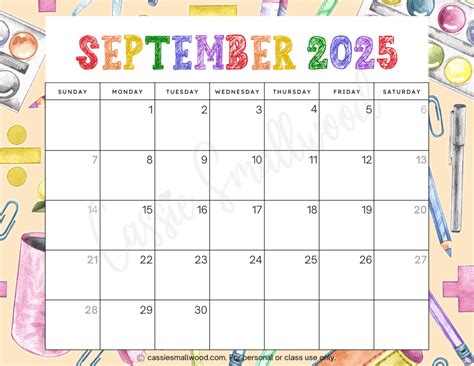 Free Cute Printable Calendar September Free Printable Peg Leanna