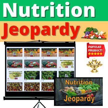 Nutrition Trivia Jeopardy Eat The Rainbow Activity Foods Vegetables Fruits