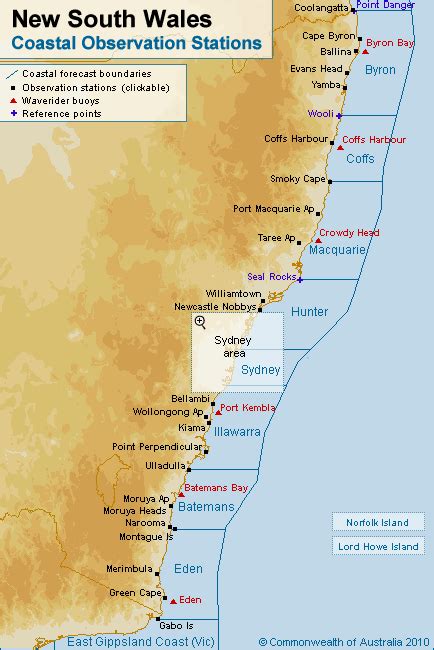 New South Wales Coastal Weather Stations